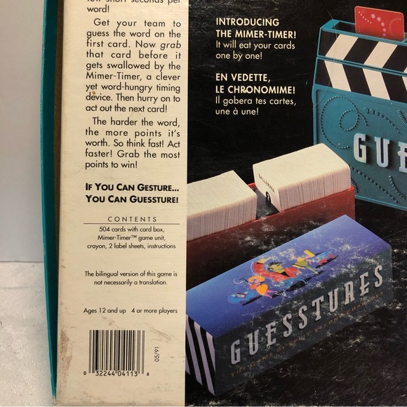 Milton Bradley Guesstures The Game of Split Second Charades Vintage 1990s - Picture 10 of 13